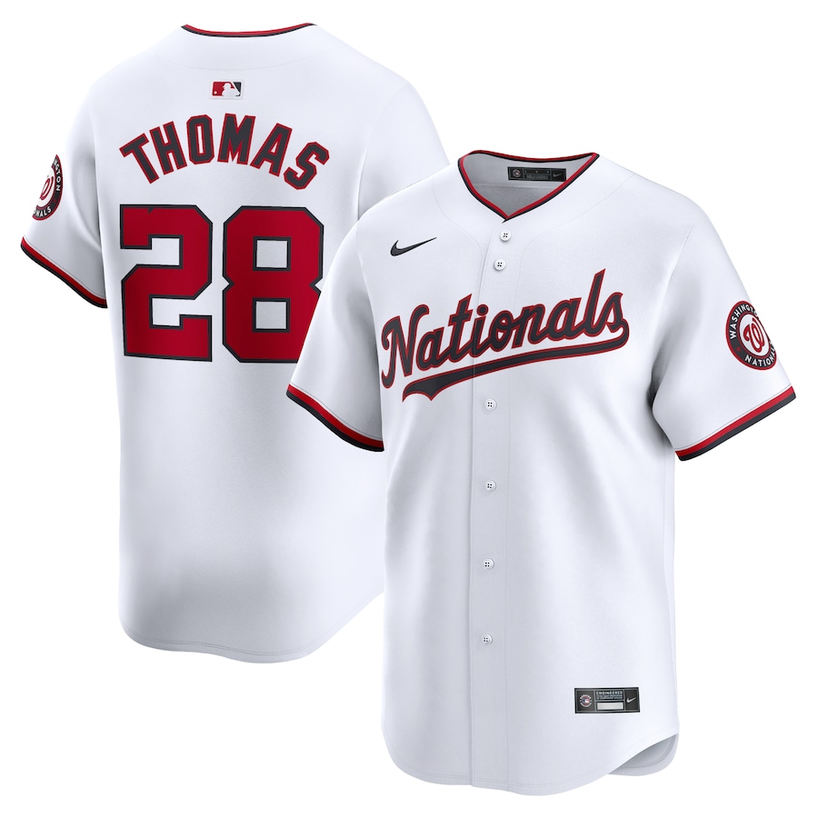 Men's Washington Nationals Lane Thomas White Home Limited Player Jersey - myjerseyhub