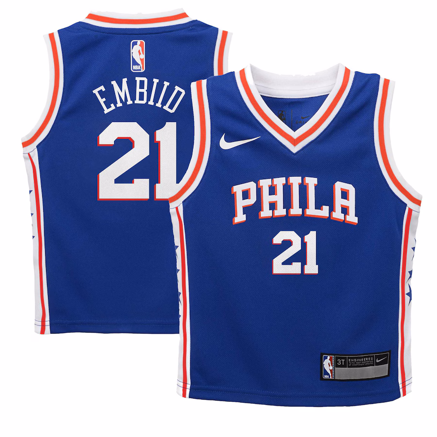 Infant Philadelphia 76ers Joel Embiid Nike Royal Swingman Player Jersey - Icon Edition - myjerseyhub
