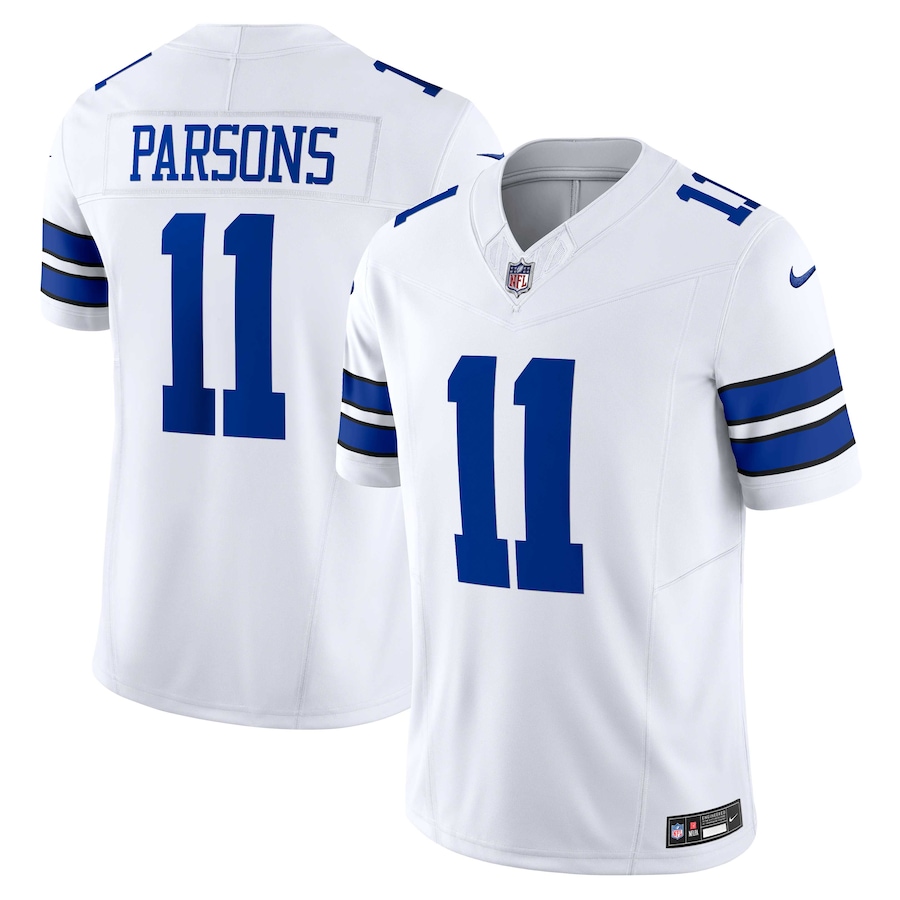 Mens Dallas Cowboys Micah Parsons White Vapor F.U.S.E. Limited Jersey - myjerseyhub