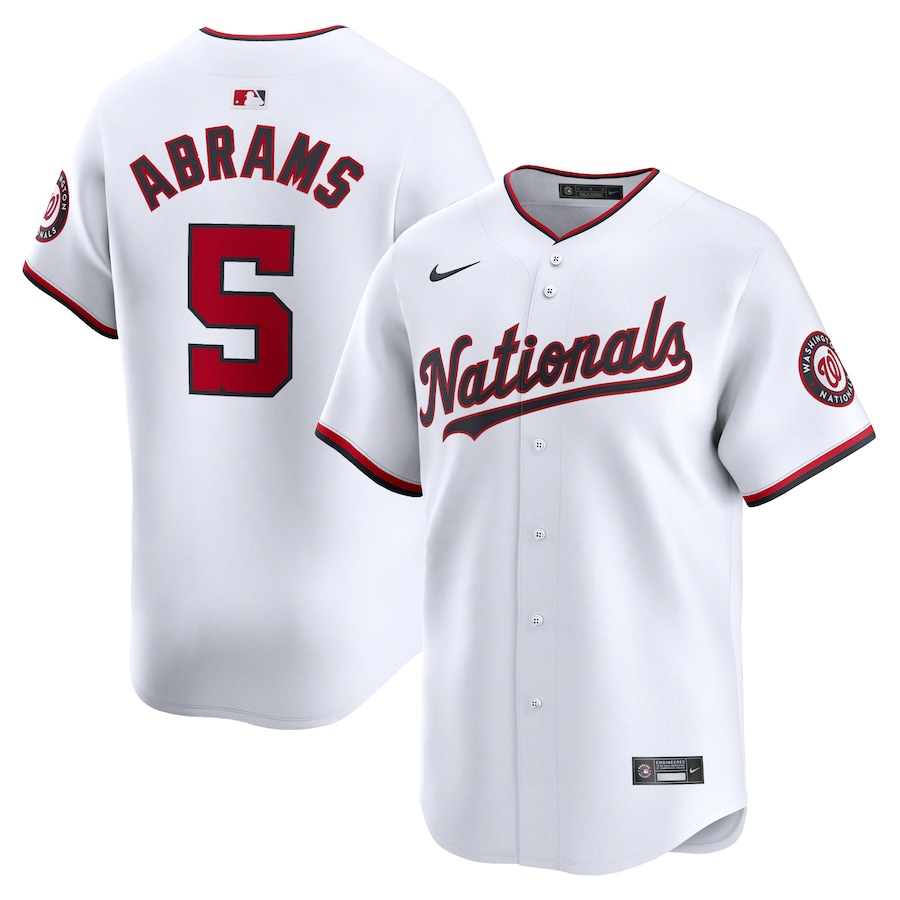 Men's Washington Nationals CJ Abrams White Home Limited Player Jersey - myjerseyhub