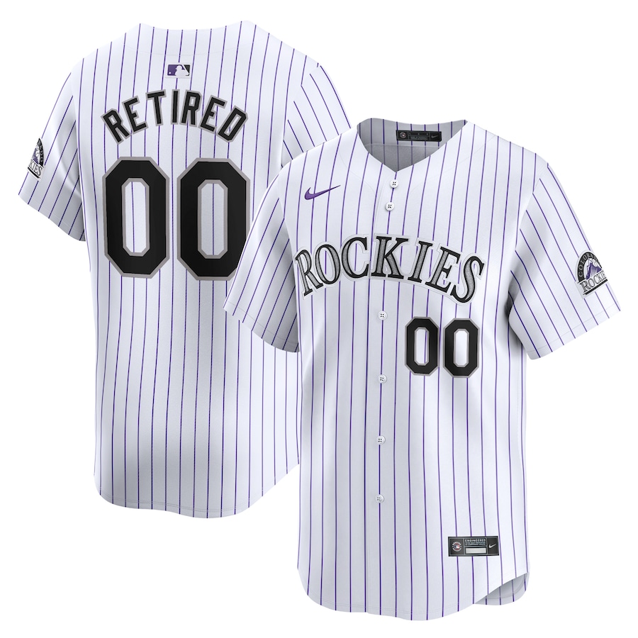 Men's Colorado Rockies White Home Limited Pick-A-Player Retired Roster Jersey - myjerseyhub