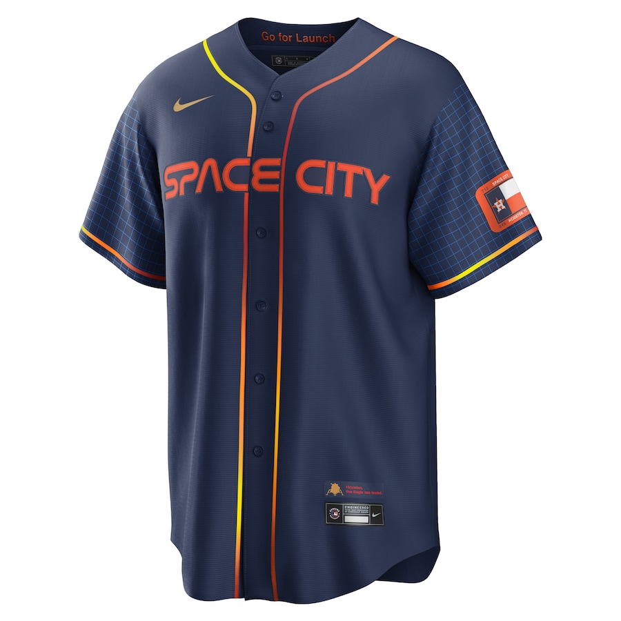 Men's Houston Astros Alex Bregman Navy City Connect Replica Player Jersey - myjerseyhub