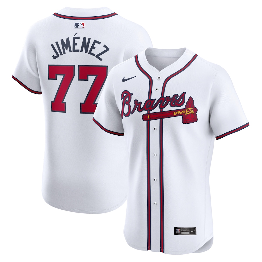 Women's Atlanta Braves Joe Jimenez Nike White Home Elite Player Jersey - myjerseyhub
