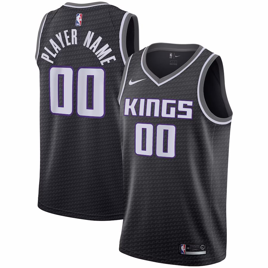 Men's Sacramento Kings Nike Black Swingman Custom Jersey - Statement Edition - myjerseyhub