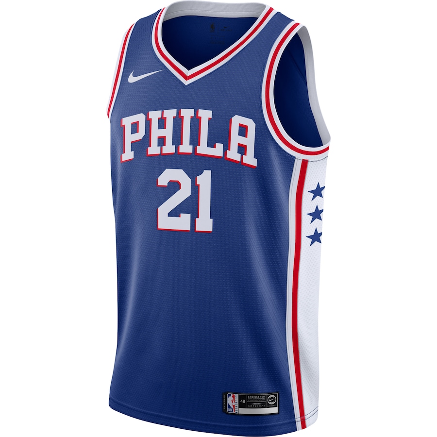 Men's Philadelphia 76ers Joel Embiid Nike Royal 2019/2020 Swingman Jersey - Icon Edition - myjerseyhub