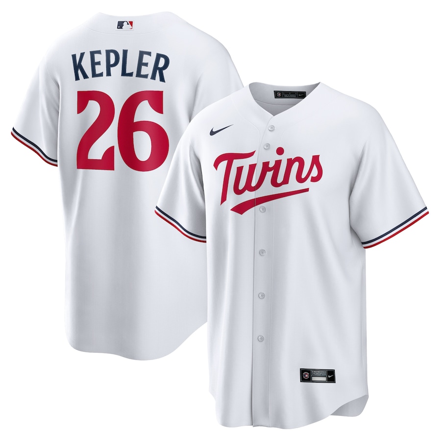 Men's Minnesota Twins Max Kepler White Home Replica Player Logo Jersey - myjerseyhub