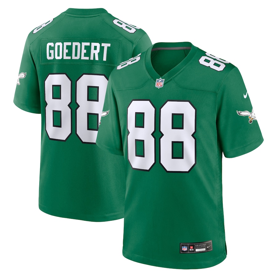 Mens Philadelphia Eagles Dallas Goedert Kelly Green Alternate Game Player Jersey - myjerseyhub