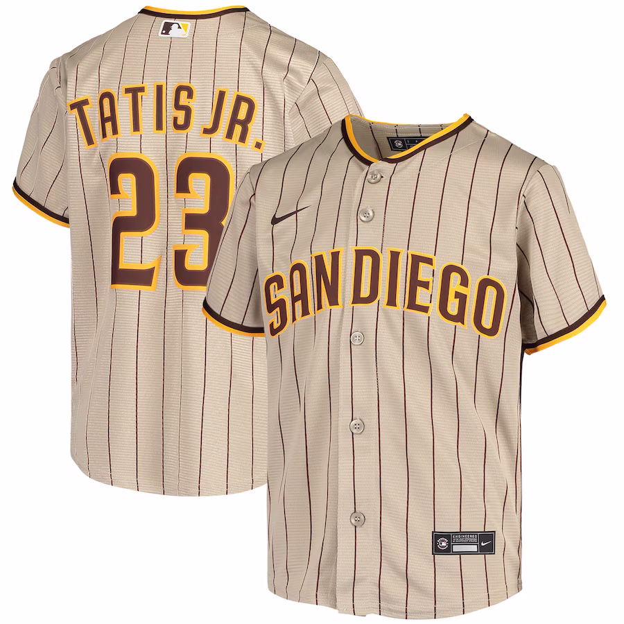 Women's San Diego Padres Fernando Tatis Jr. Nike Tan Alternate Replica Player Jersey - myjerseyhub