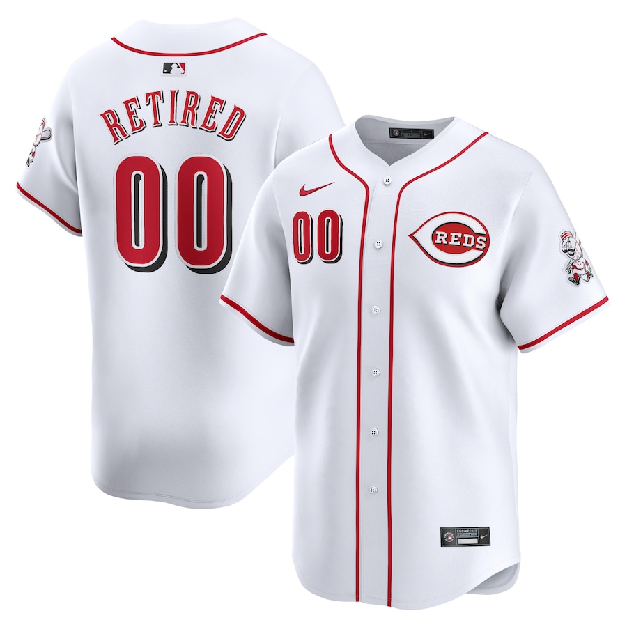 Men's Cincinnati Reds White Home Limited Pick-A-Player Retired Roster Jersey - myjerseyhub
