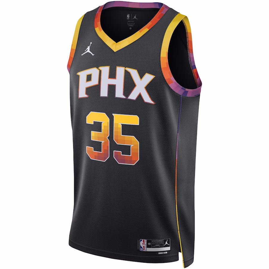 Unisex Phoenix Suns Kevin Durant Jordan Brand Black Swingman Jersey - Statement Edition - myjerseyhub
