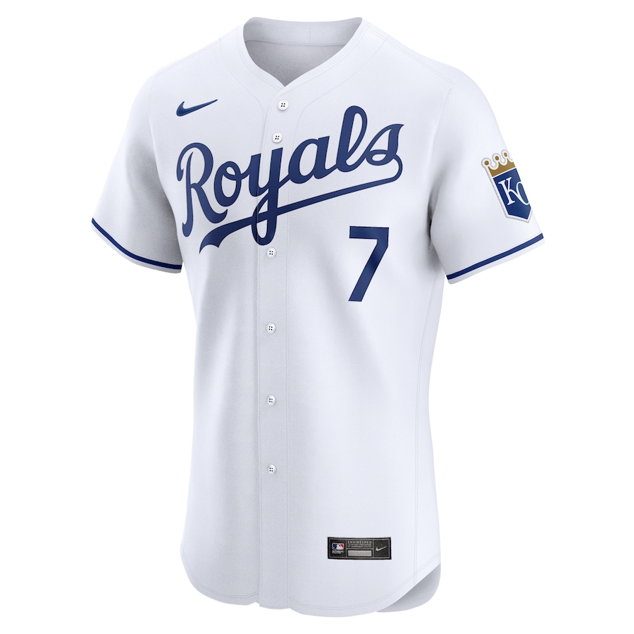 Men's Kansas City Royals Bobby Witt Jr. White Home Elite Player Jersey - myjerseyhub