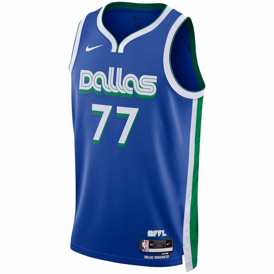 Unisex Dallas Mavericks Luka Doncic Nike Blue 2022/23 Swingman Jersey - City Edition - myjerseyhub
