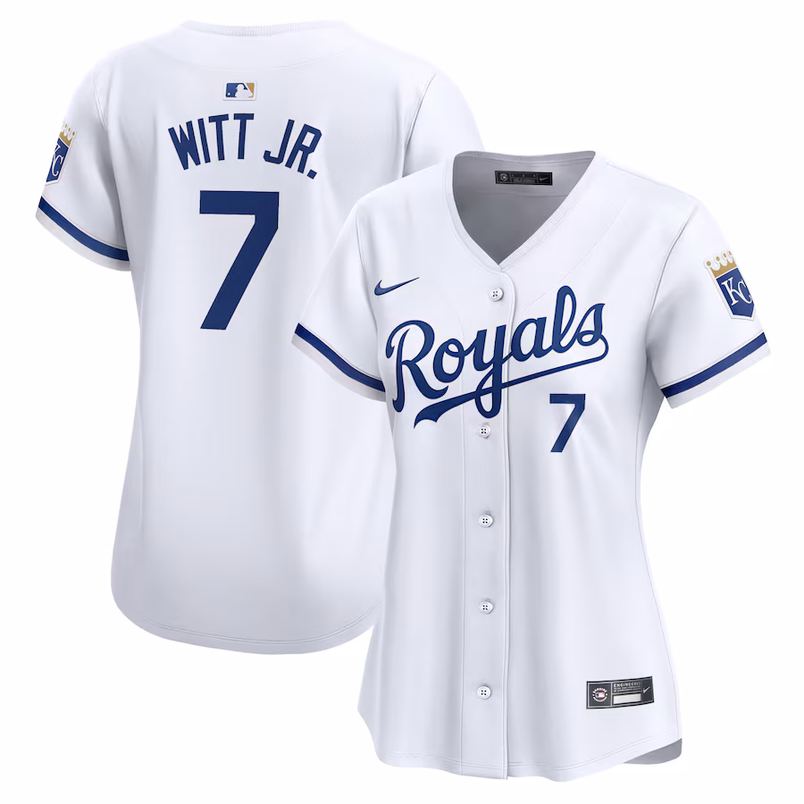 Women's Kansas City Royals Bobby Witt Jr. Nike White Home Limited Player Jersey - myjerseyhub