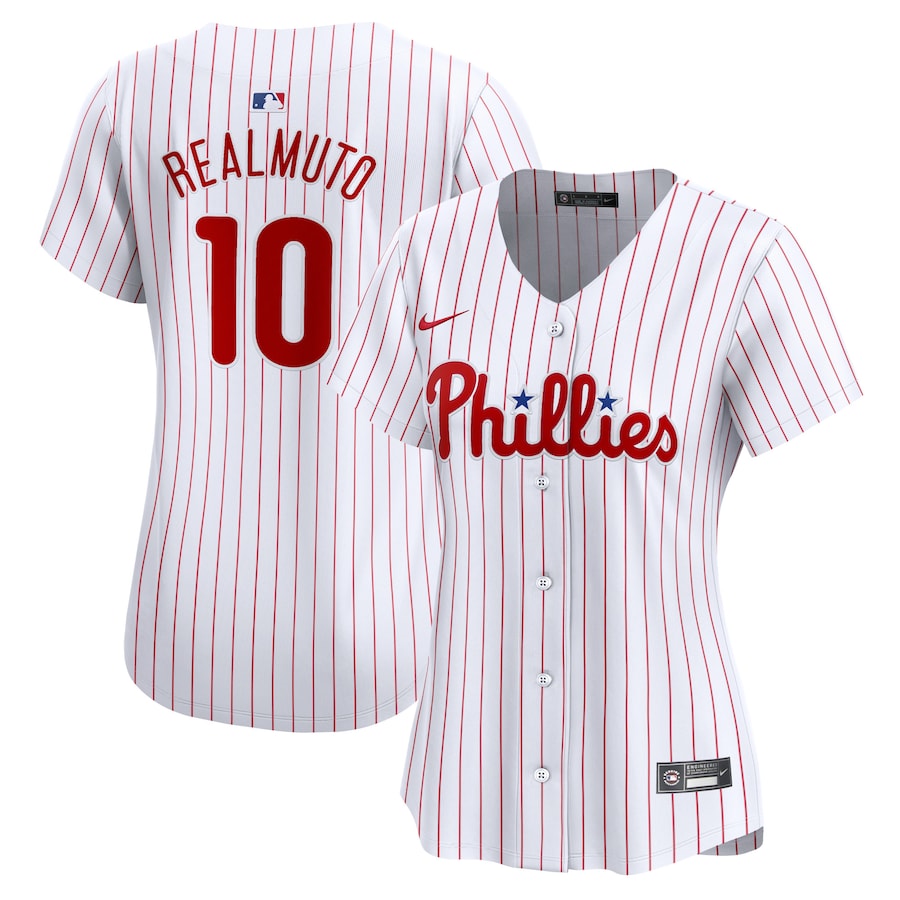 Women's Philadelphia Phillies J.T. Realmuto White Home Limited Player Jersey - myjerseyhub