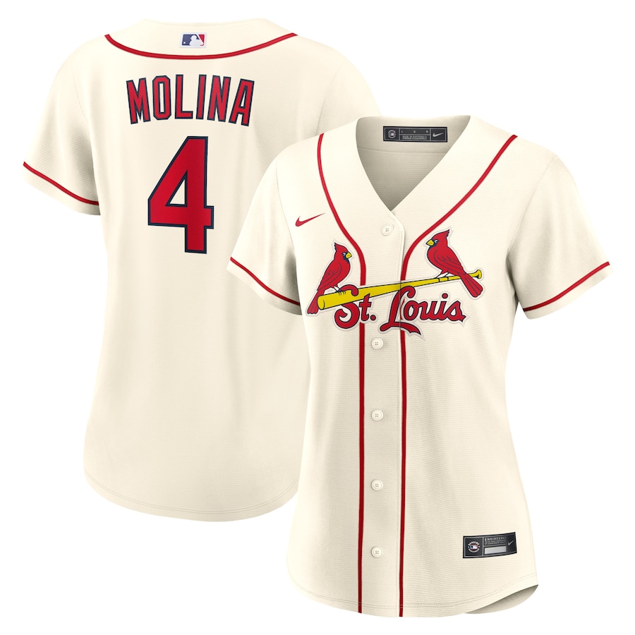 Women's St. Louis Cardinals Yadier Molina Nike Cream Alternate Replica Player Jersey - myjerseyhub