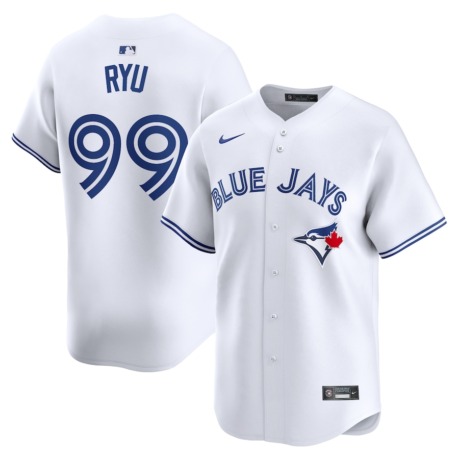 Men's Toronto Blue Jays Hyun Jin Ryu White Home Limited Player Jersey - myjerseyhub