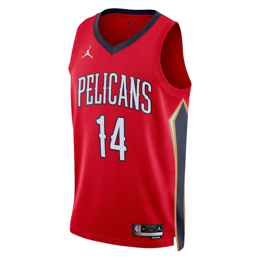 Unisex New Orleans Pelicans Brandon Ingram Jordan Brand Red Swingman Jersey - Statement Edition - myjerseyhub