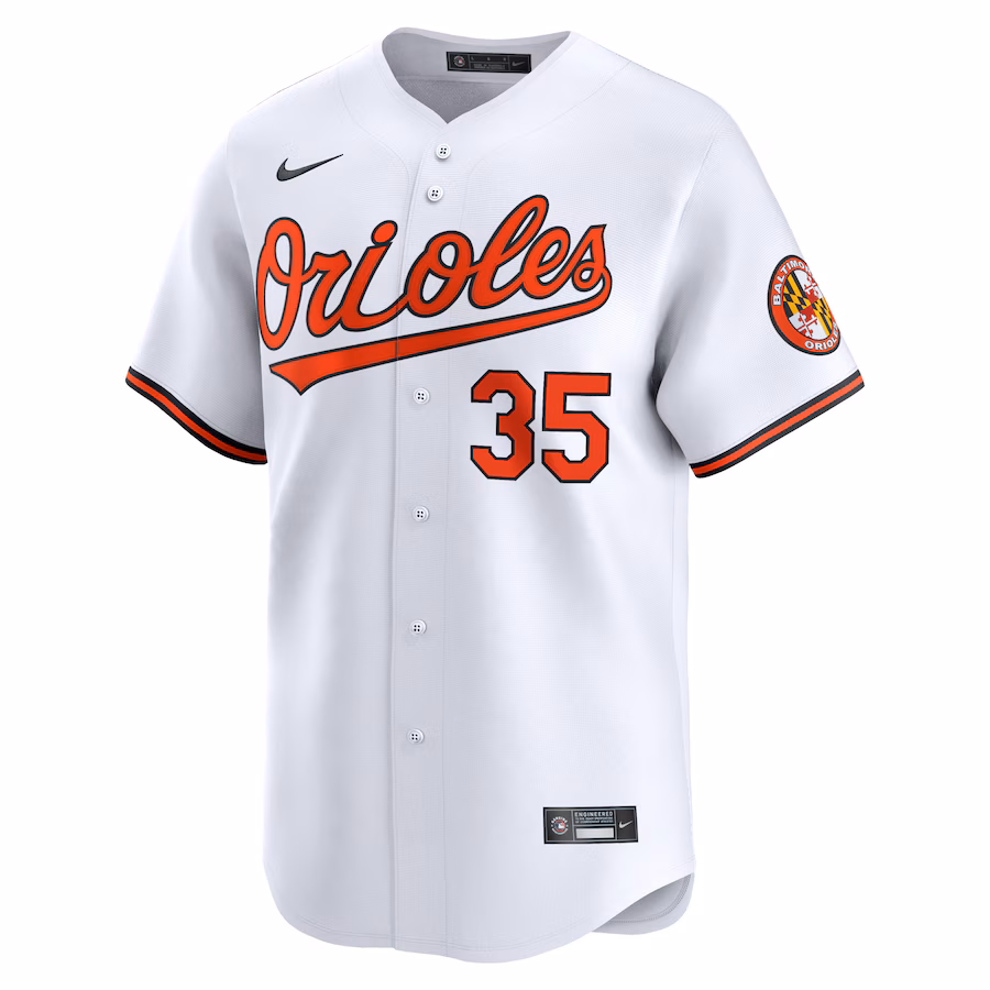 Men's Baltimore Orioles Adley Rutschman Nike White Home Limited Player Jersey - myjerseyhub
