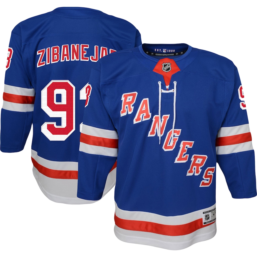 Women's New York Rangers Mika Zibanejad Blue Home Premier Player Jersey - myjerseyhub