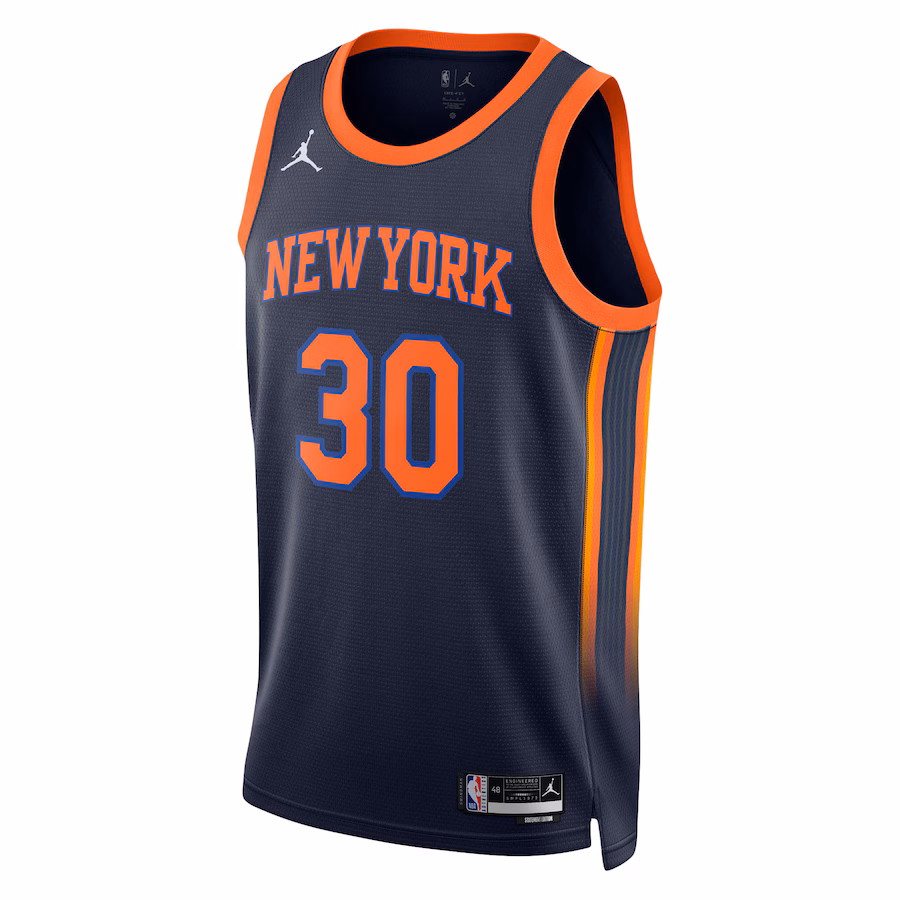 Unisex New York Knicks Julius Randle Jordan Brand Navy Swingman Jersey - Statement Edition - myjerseyhub