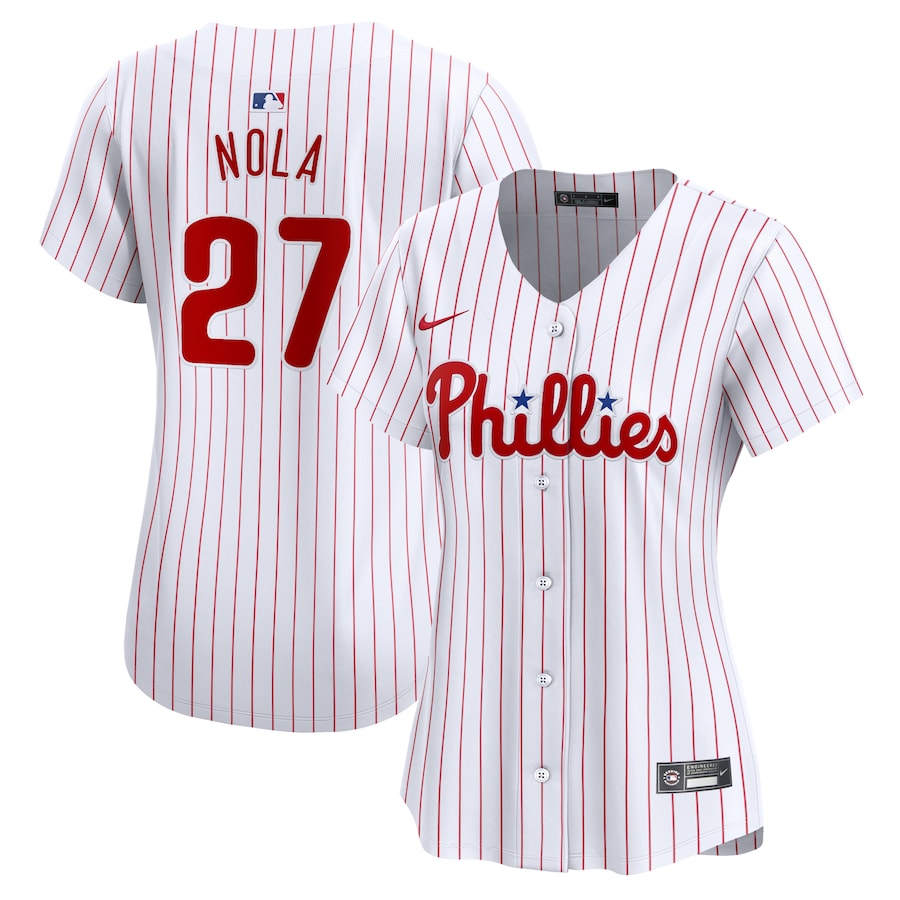Women's Philadelphia Phillies Aaron Nola White Home Limited Player Jersey - myjerseyhub