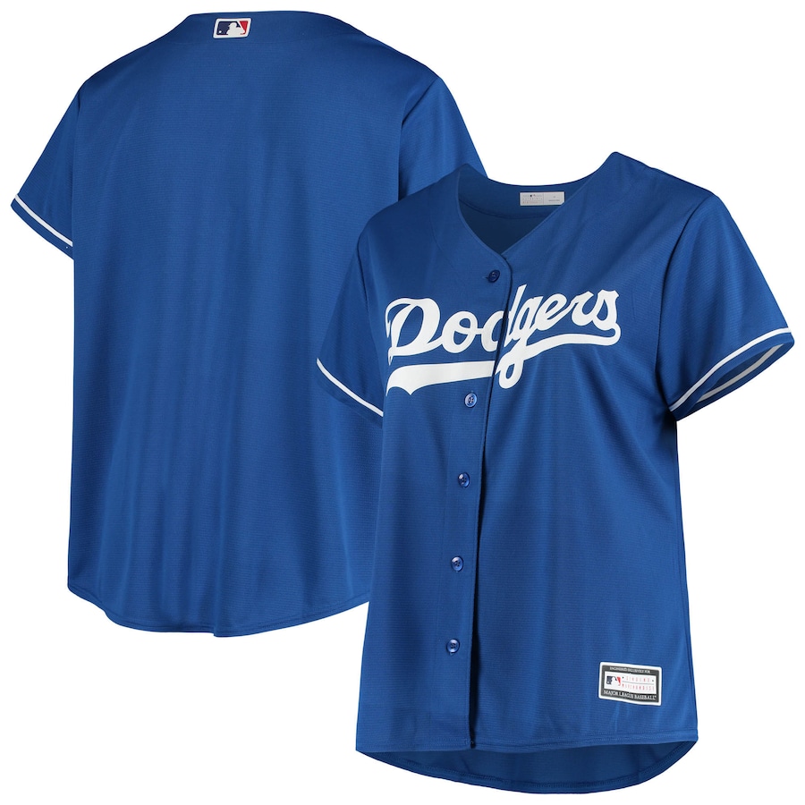 Women's Los Angeles Dodgers Royal Plus Size Sanitized Replica Team Jersey - myjerseyhub