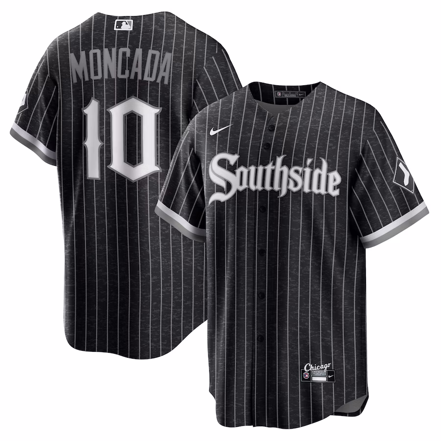 Men's Chicago White Sox Yoan Moncada Nike Black City Connect Replica Player Jersey - myjerseyhub