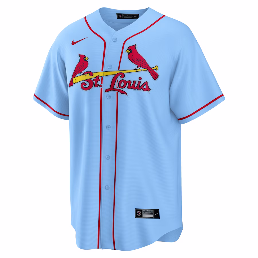 Men's St. Louis Cardinals Nike Light Blue Alternate Replica Team Jersey - myjerseyhub