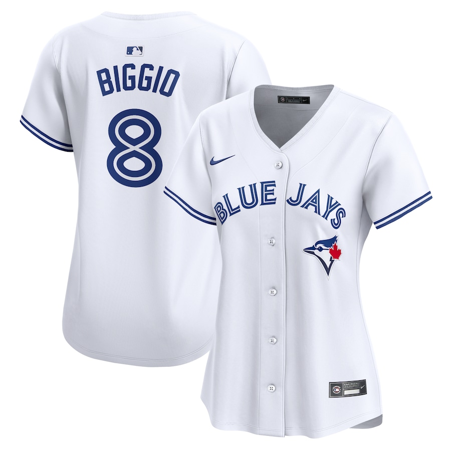 Women's Toronto Blue Jays Cavan Biggio White Home Limited Player Jersey - myjerseyhub