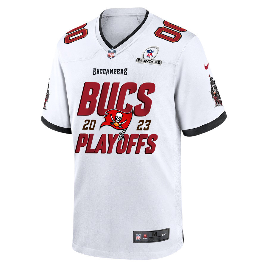 Tampa Bay Buccaneers 2023 Playoffs Iconic Game Men Custom Jersey - White - myjerseyhub