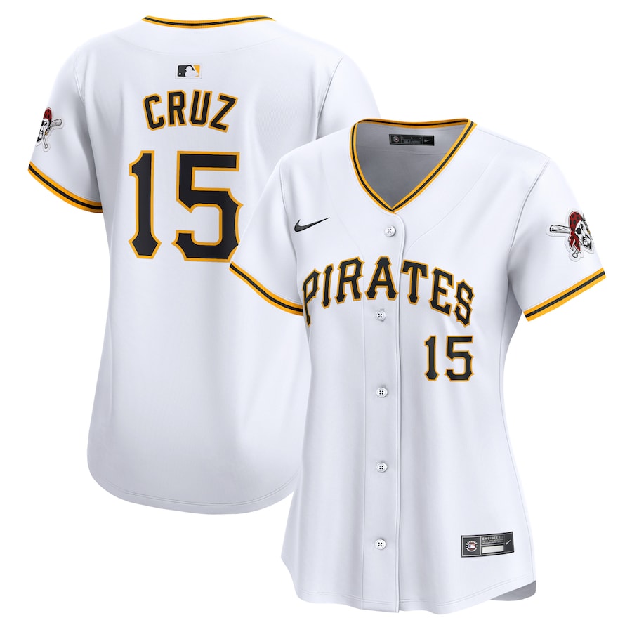 Women's Pittsburgh Pirates Oneil Cruz White Home Limited Player Jersey - myjerseyhub