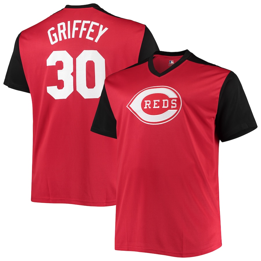 Men's Cincinnati Reds Ken Griffey Jr. Red/Black Cooperstown Collection Replica Player Jersey - myjerseyhub
