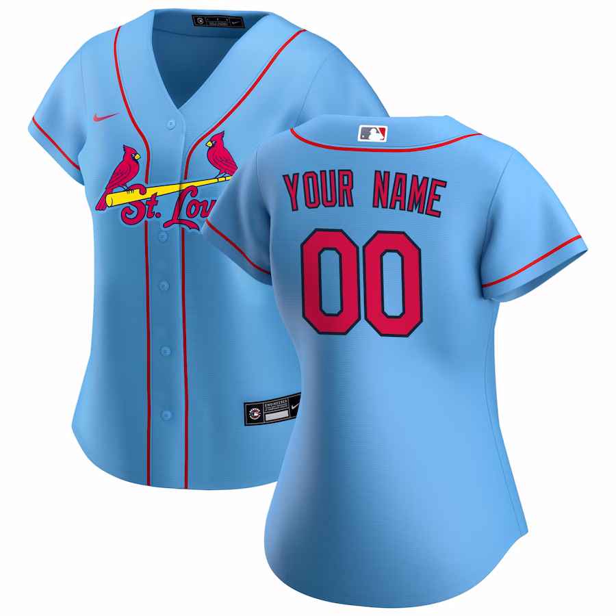 Women's St. Louis Cardinals Nike Blue Alternate Replica Custom Jersey - myjerseyhub