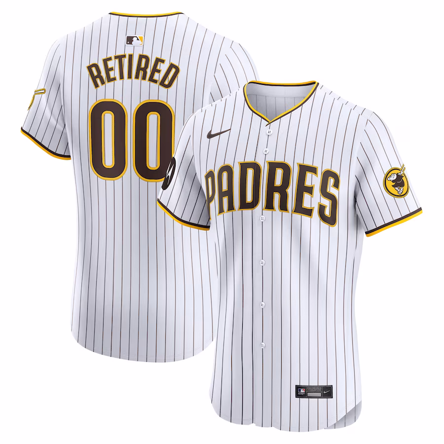 Men's San Diego Padres Nike White Home Elite Pick-A-Player Retired Roster Patch Jersey - myjerseyhub