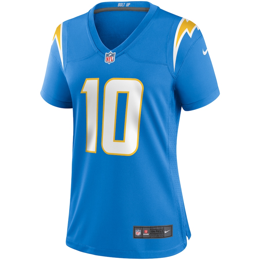 Womens Los Angeles Chargers Justin Herbert Powder Blue Player Game Jersey - myjerseyhub