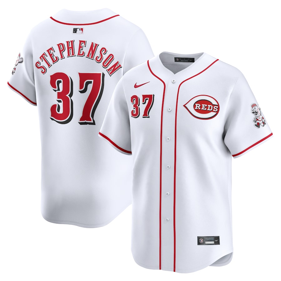 Men's Cincinnati Reds Tyler Stephenson White Home Limited Player Jersey - myjerseyhub