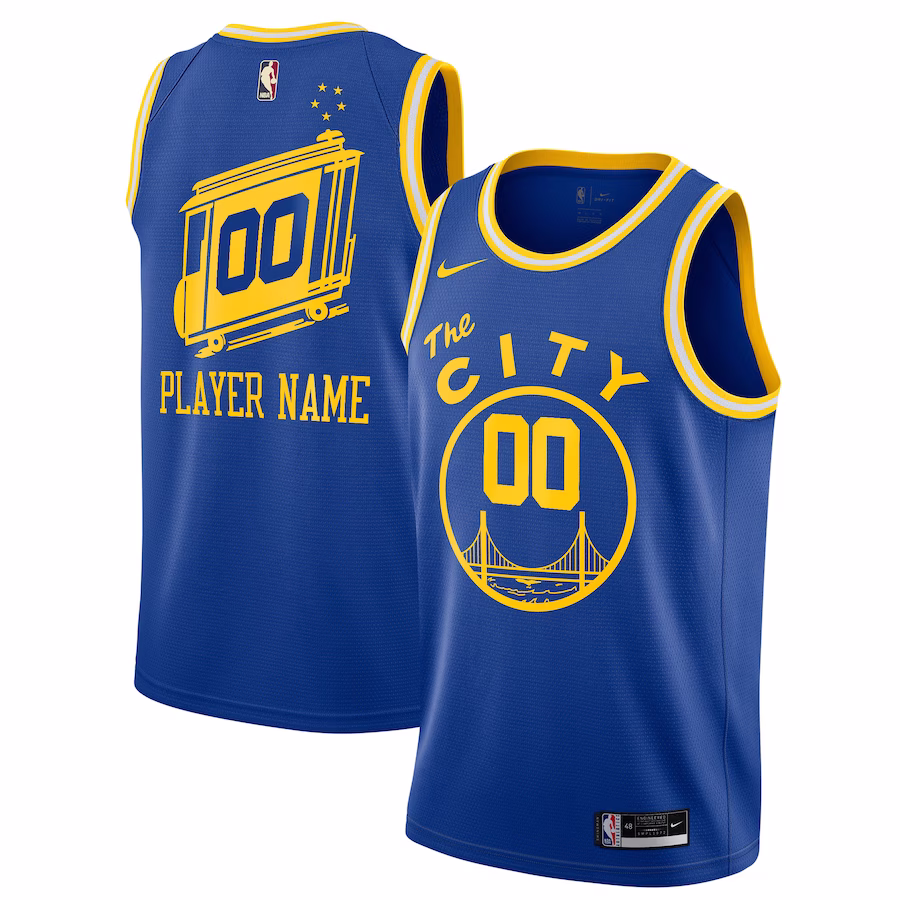 Men's Golden State Warriors Nike Blue 2020/21 Hardwood Classics Swingman Custom Jersey - myjerseyhub