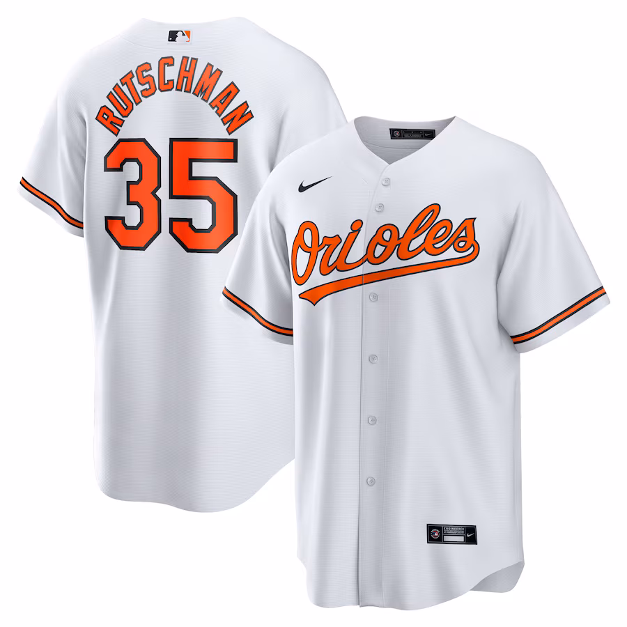 Men's Baltimore Orioles Adley Rutschman Nike White Replica Player Jersey - myjerseyhub