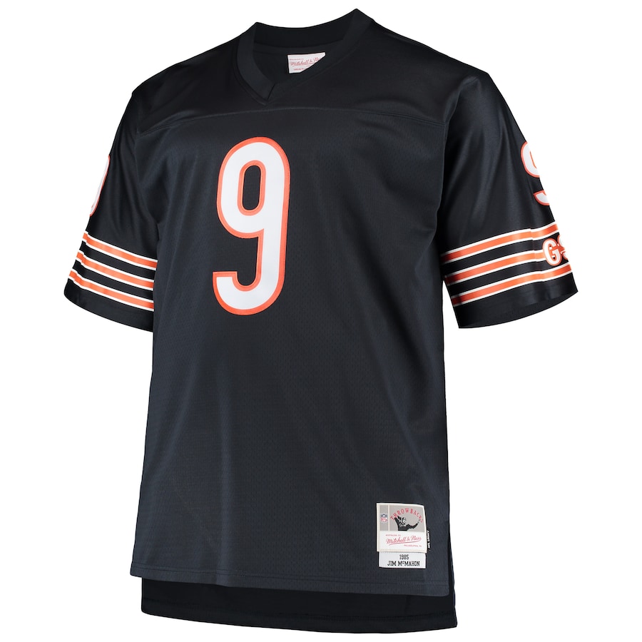 Mens Chicago Bears Jim McMahon Navy Big & Tall 1985 Retired Player Replica Jersey - myjerseyhub