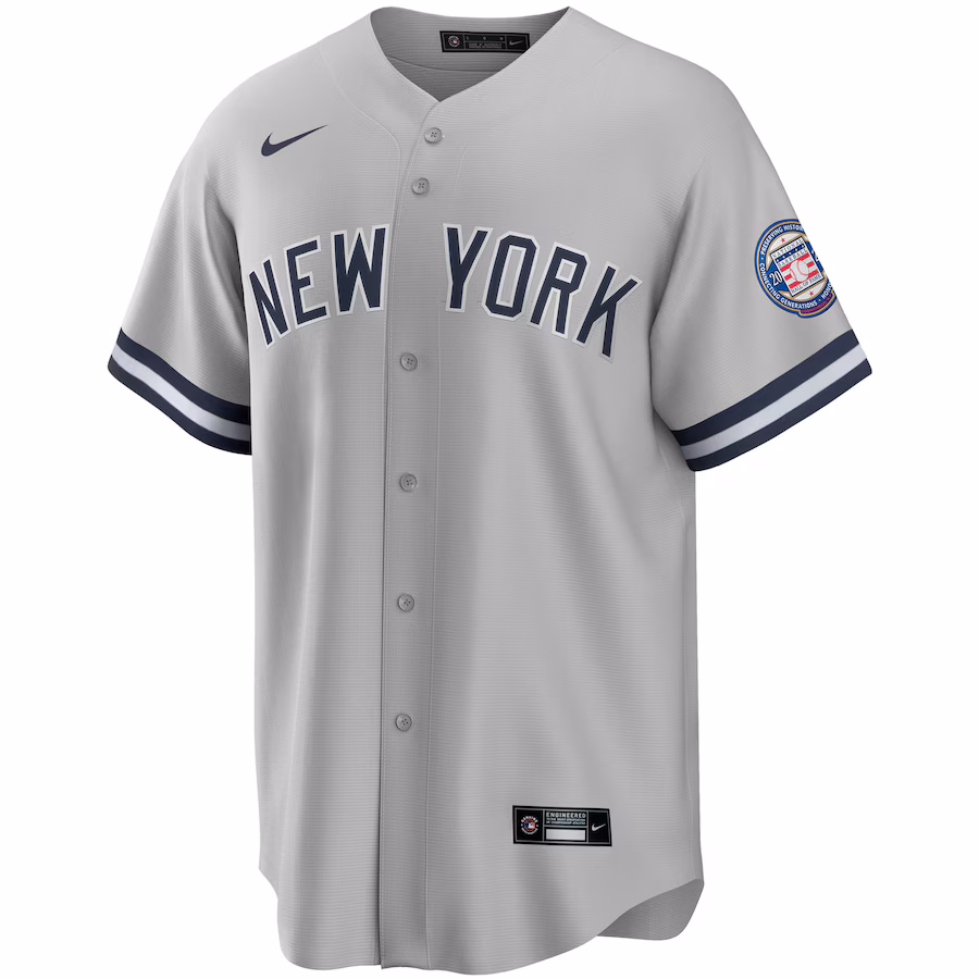 Men's New York Yankees Derek Jeter Nike Gray 2020 Hall of Fame Induction Road Replica Player Name Jersey - myjerseyhub