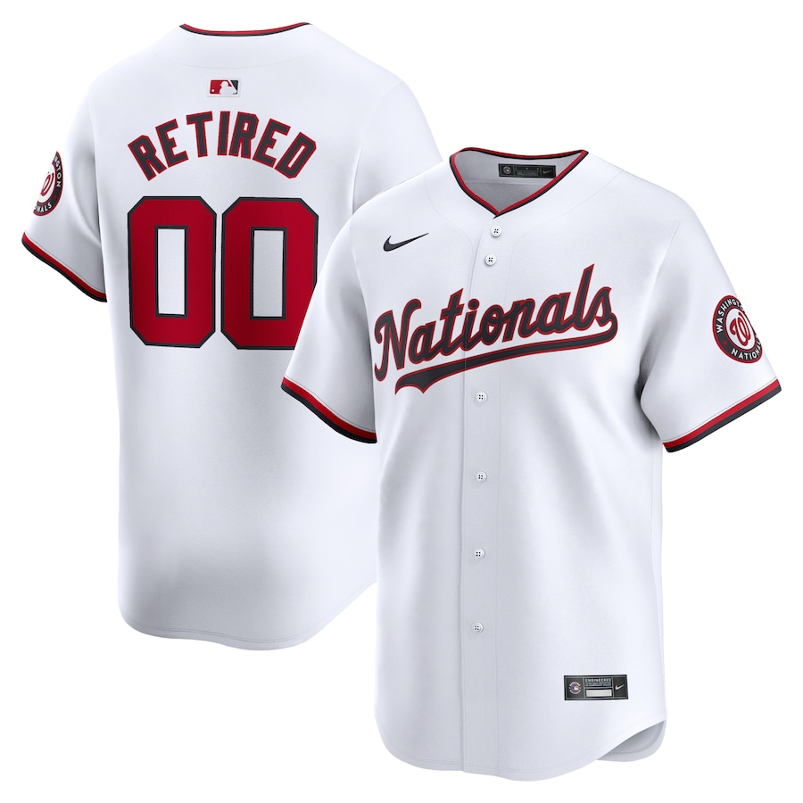 Men's Washington Nationals White Home Limited Pick-A-Player Retired Roster Jersey - myjerseyhub