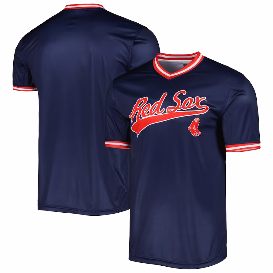 Women's Boston Red Sox Stitches Navy Cooperstown Collection Team Jersey - myjerseyhub