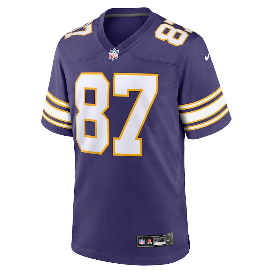 Mens Minnesota Vikings T.J. Hockenson Purple Classic Player Game Jersey - myjerseyhub