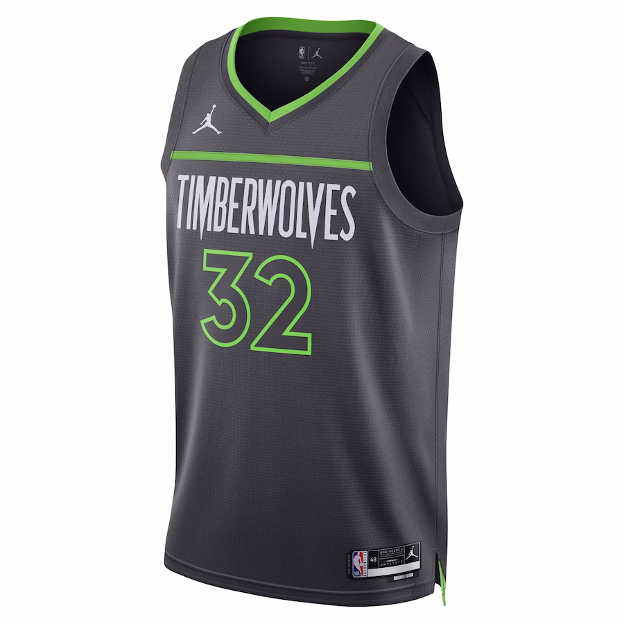 Unisex Minnesota Timberwolves Karl-Anthony Towns Jordan Brand Charcoal Swingman Jersey - Statement Edition - myjerseyhub