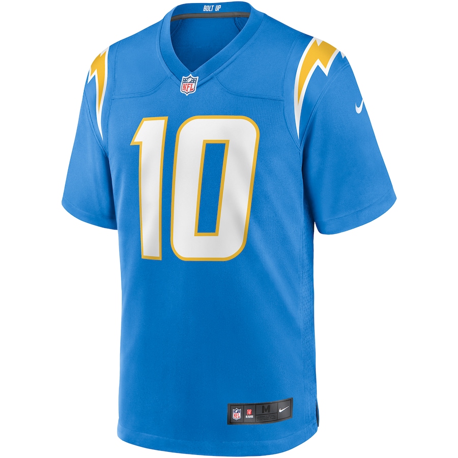 Mens Los Angeles Chargers Justin Herbert Powder Blue Player Game Jersey - myjerseyhub