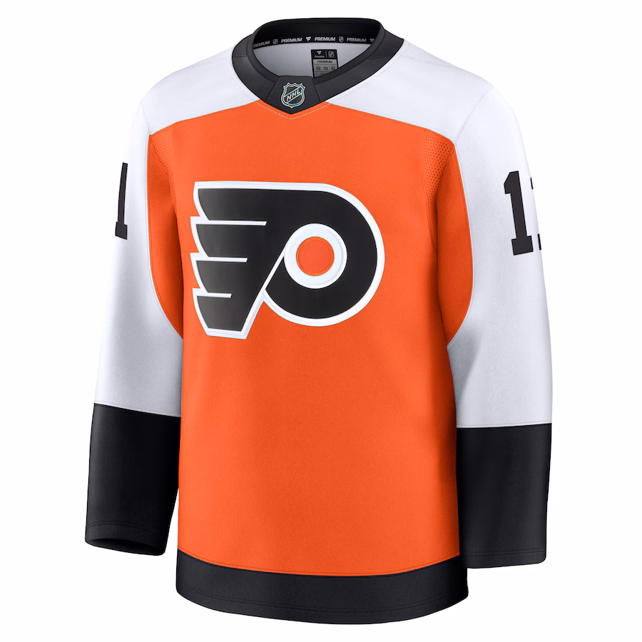 Travis Konecny Philadelphia Flyers Fanatics Home Premium Jersey - Burnt Orange - myjerseyhub