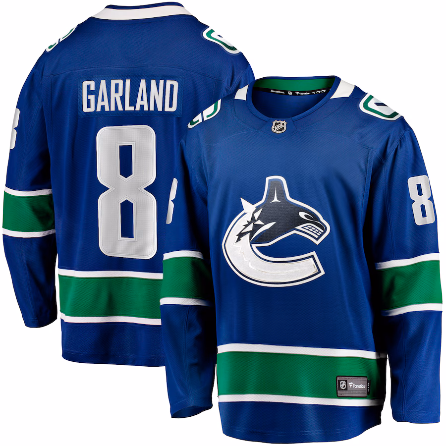 Conor Garland Vancouver Canucks Fanatics Home Breakaway Jersey - Blue - myjerseyhub