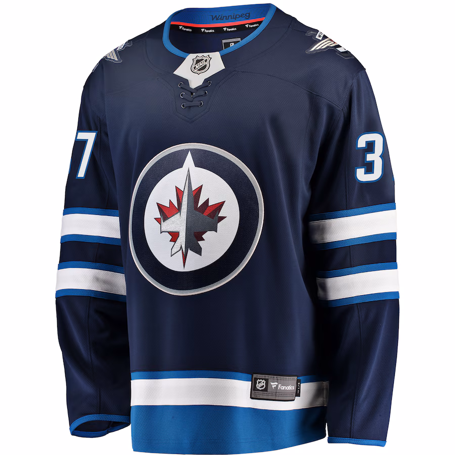 Connor Hellebuyck Winnipeg Jets Fanatics Breakaway Replica Jersey - Navy - myjerseyhub