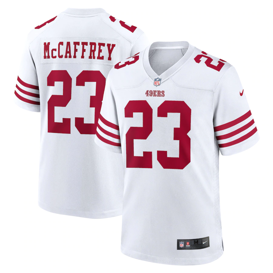 Christian McCaffrey San Francisco 49ers Nike Game Player Jersey - White - myjerseyhub