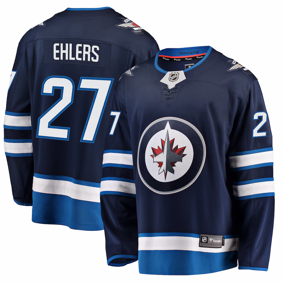 Nikolaj Ehlers Winnipeg Jets Fanatics Breakaway Replica Jersey - Navy - myjerseyhub